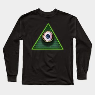 Evil Eye - Distressed Illuminati All Seeing Eye Long Sleeve T-Shirt